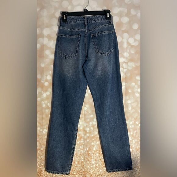 PACSUN NWOT blue wash straight leg mom jean - Picture 2 of 7